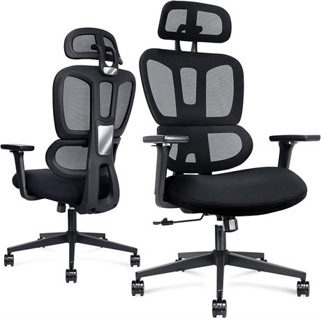 Ergonomic Mesh Office Chair - High Back Multifunction Desk Chair