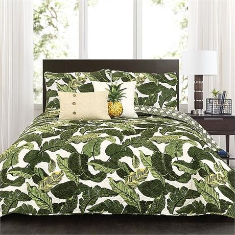 Lush Decor Tropical Paradise Reversible 5 Piece Bedding Set, Full/Queen