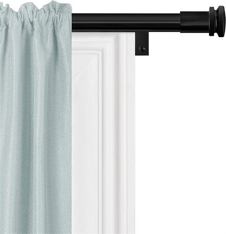 Zenna Home Easy Install Window Rods, 48 to 120 inches, Black