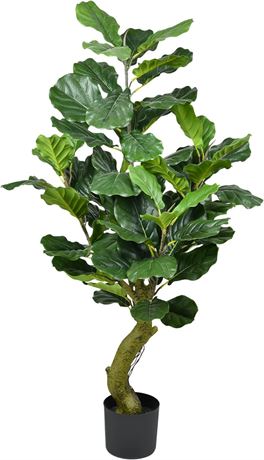 DearHouse 4.6Ft Artificial Plant - Fiddle Leaf Tree