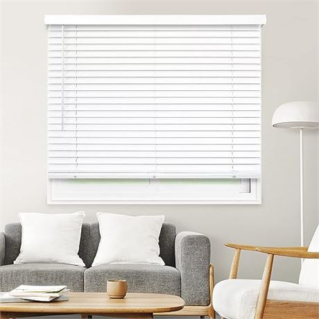 Faux Wood Window Blinds 30" x 36" white