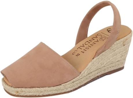 The Spanish Sandal co Espadrille Wedge Women Sandal, size 37