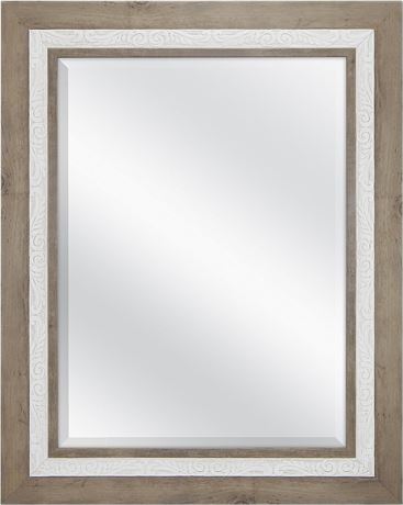 MCS 18x24 inch Beveled Wall Mirror, 24.5x30.5 Inch Overall Size