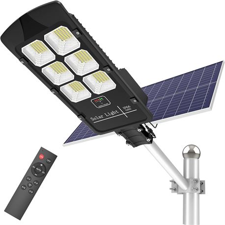 TENKOO Solar Street Light, 600W Solar Flood Light, Motion Sensor, 6500 Led