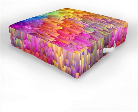 Society6 Sheila Wenzel-Ganny Rainbow Cascade Indoor/Outdoor Floor Cushion